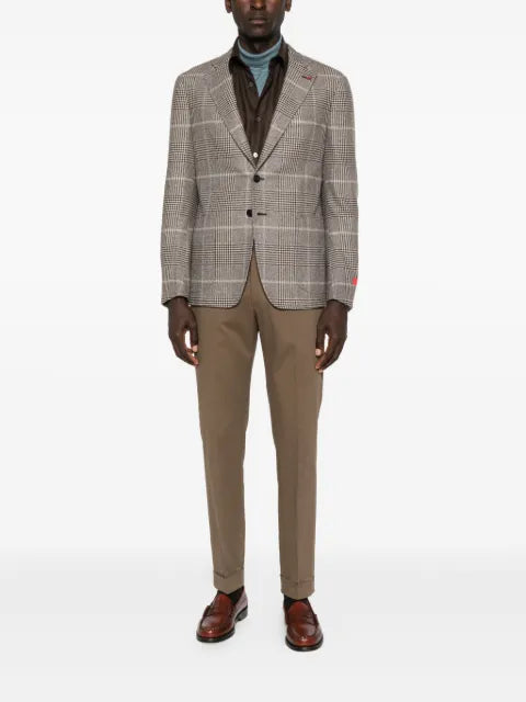 Isaia checked two-button blazer