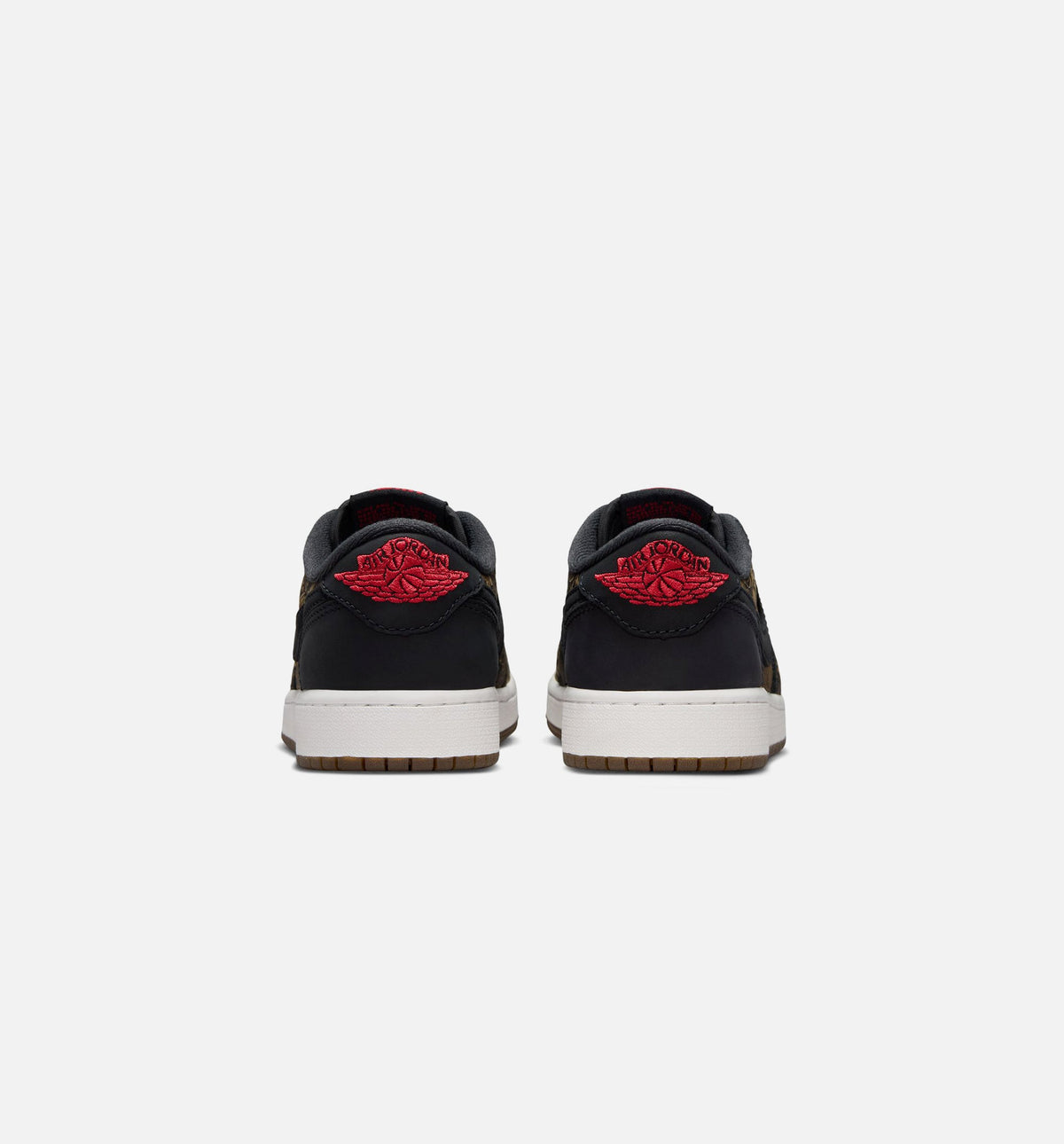 Air Jordan 1 Retro Low OG Laser Black And Varsity Red Big Kids' Sneakers - Black / Red / White