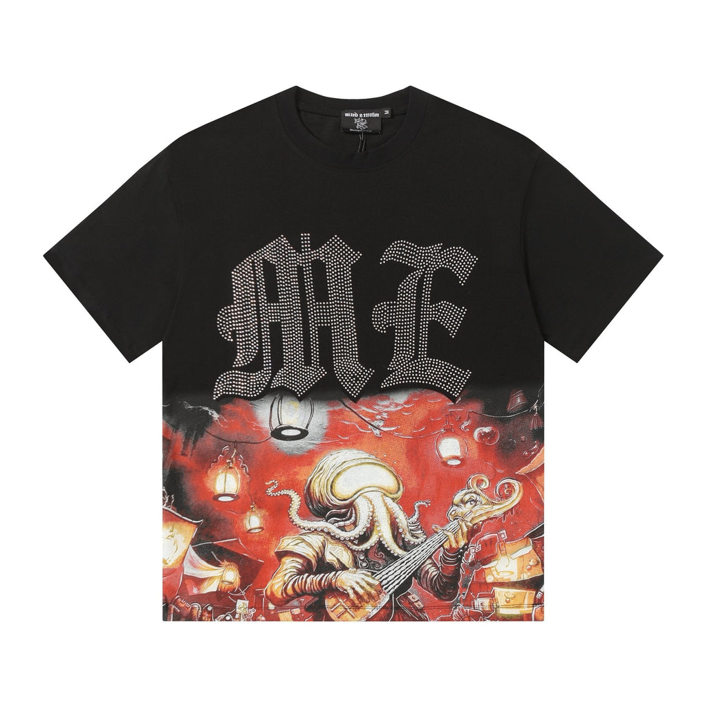 MIXED EMOTION Octopus Graphic Short-Sleeve T-Shirt