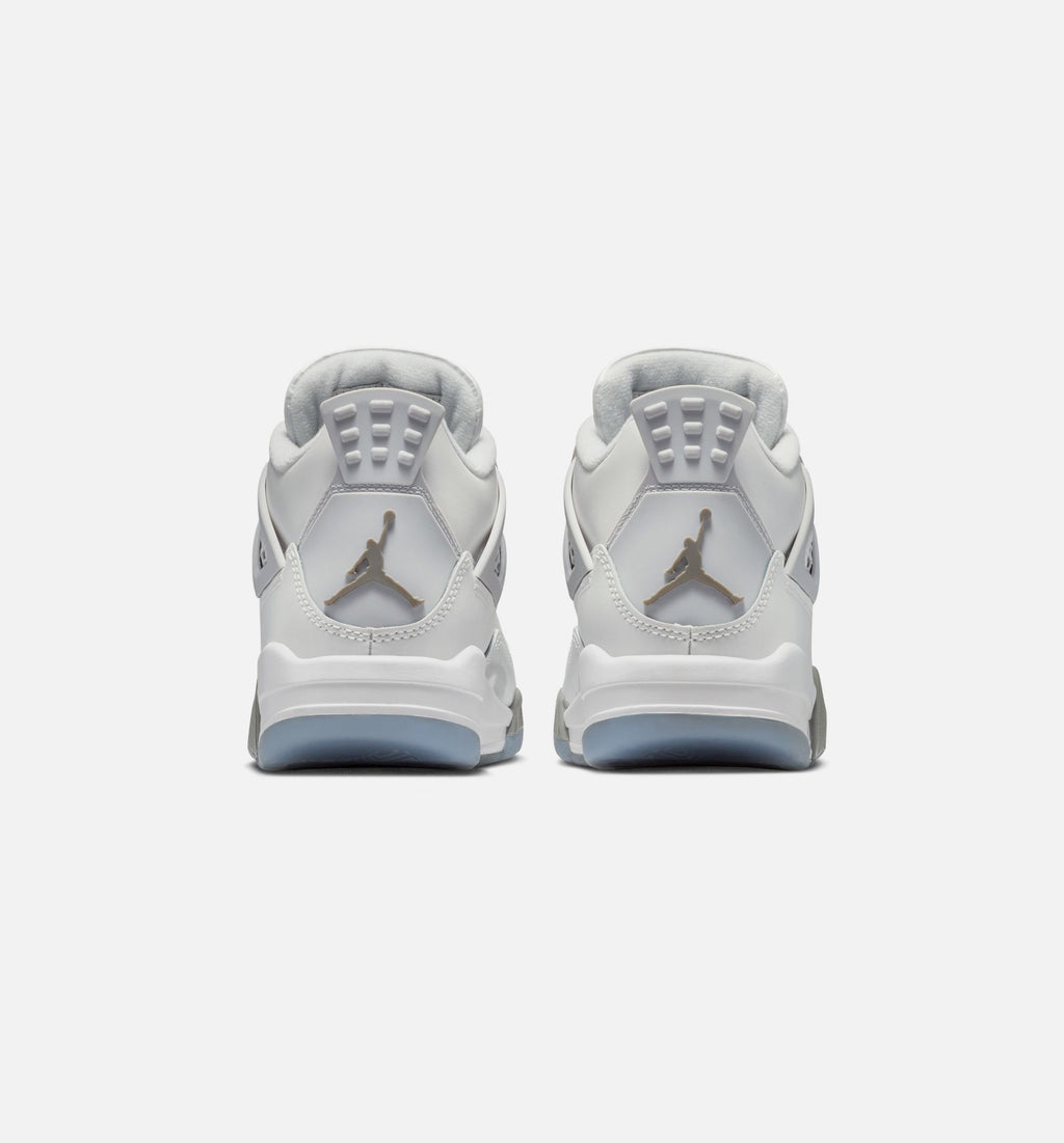 Air Jordan 4 Retro Blue Chill Grade School Lifestyle Shoes - Photon Dust/Blue Chill/Flat Pewter/White/Blue Tint