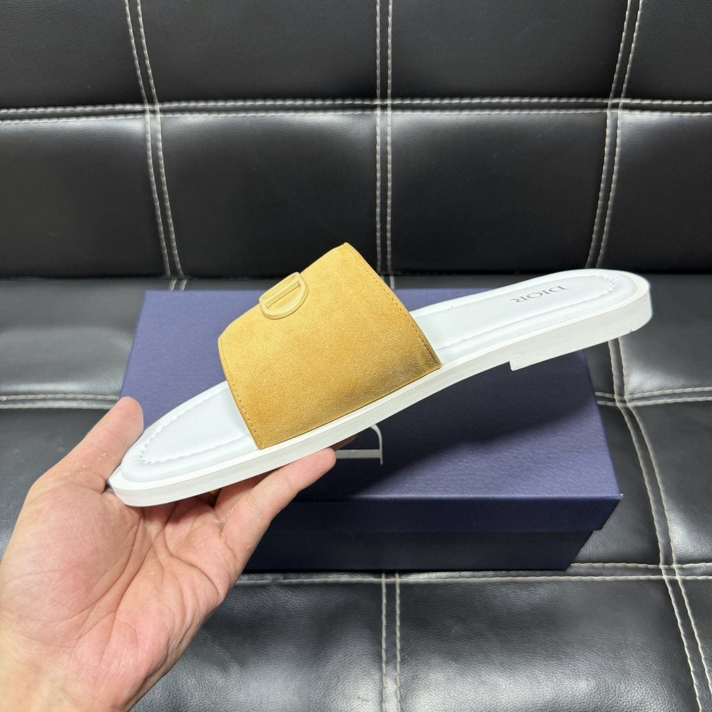 Dior Men's Emblem Strap Slide Sandals
